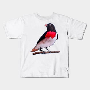 Rose Breasted Grosbeak Bird Kids T-Shirt